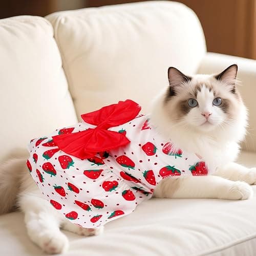 choyaxo Floral Dog Dress Cute Dog Skirt Pet Dress Summer Pet Clothes for Puppy Small Cats thumbnail 4