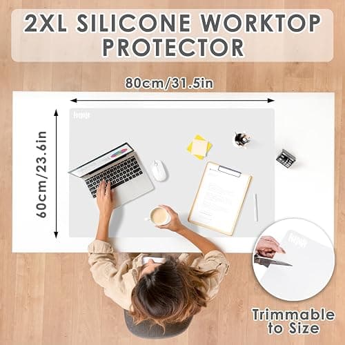 31.5" x 23.6" Extra Large Silicone Mat for Resin Casting, Epoxy and Crafts, Nonstick Silicone Sheet for Jewelry Casting Molds, Clear Countertop Protector Mat Heat Resistant Placemats by Foepoge thumbnail 2