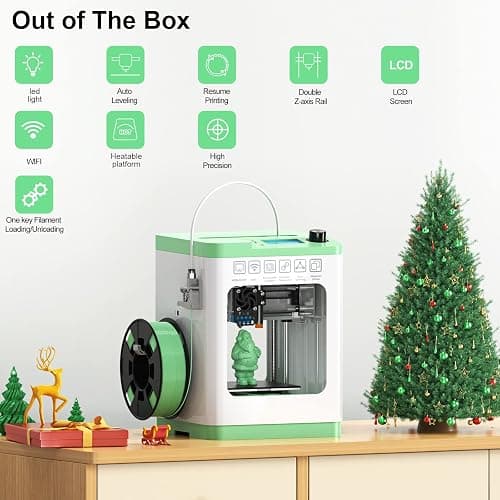 Entina Tina2S 3D Printer with WiFi Cloud Printing, Huge Library, Fully Assembled, Mini 3D Printers for Beginners and Kids with Auto Leveling, High Precision Kids 3D Printer for Home, School and Office thumbnail 2
