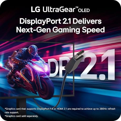 LG 27GX790B-B 27” Ultragear QHD (3440 x 1440) OLED Gaming Monitor, Dual Mode (QHD 540Hz/ HD 720Hz), 0.02ms, TrueBlack 500, NVIDIA G-Sync Compatible, AMD FreeSync Premium Pro, DP 2.1, USB-C, Black thumbnail 8