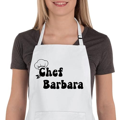 7th Hill Custom Aprons for Women and Men, Personalized Chef Apron, Personalized Kitchen Apron with Pockets, Grilling & Cooking Aprons, Delantales de Cocina para Mujer, Gifts for Chefs thumbnail 7