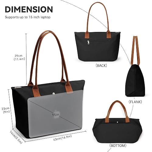KALIDI Tote Bag for Women Nylon Top-Handle Purse,Shoulder Hobo handBag with Zipper Leisure Foldable Weekend thumbnail 5
