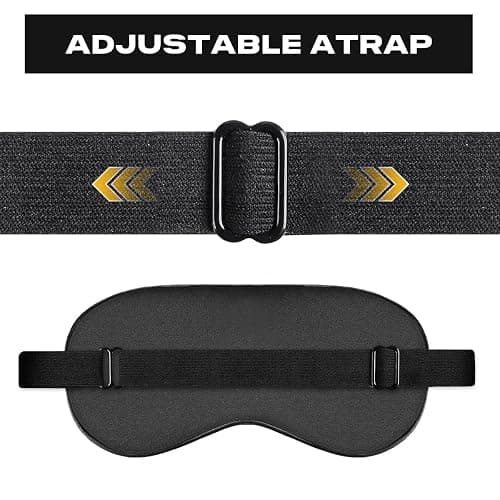 Ukissim Silk Sleep Mask, Adjustable Soft Eye Cover for Comfortable Sleep & Naps, Pressure-Free, Machine Washable - Black thumbnail 7