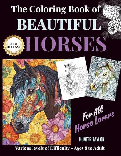 The Coloring Book of Beautiful Horses - Image 1