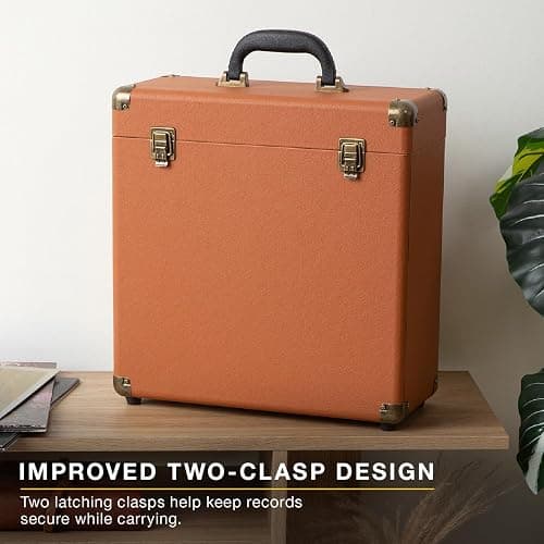 Victrola Collector II (2026 Model) – Vinyl Record Storage Case – Hold 30+ Vinyl Turntable Records, Heavy-Duty Hardware, Soft Interior Lining, Portable Box with Carry Handle (Pink) thumbnail 5