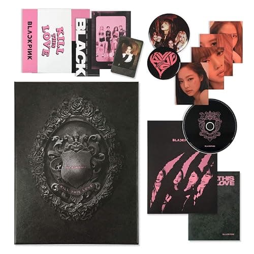 Kill This Love [ BLACK Ver. ] - BLACKPINK 2nd Mini Album CD + Photobook + Photo Zine + Lyrics Book + Photocards + Polaroid Photocard + Sticker Set + On Pack Poster + F.G(new) - Image 1