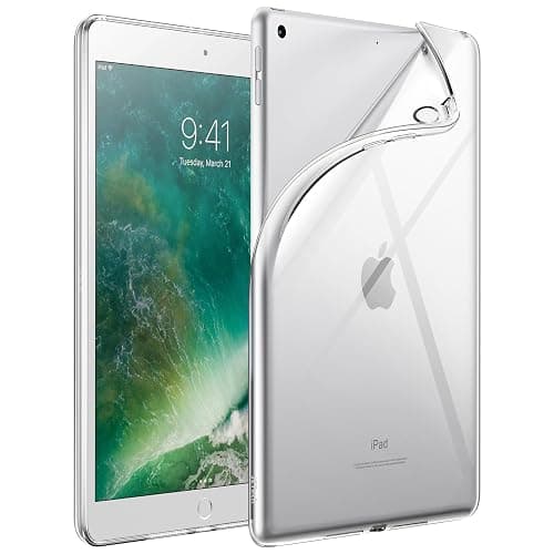 JETech Case for iPad 9.7-Inch (6th/5th Generation, 2018/2017), Soft TPU Transparent Slim Shockproof Tablet Cover (Clear) - Image 1