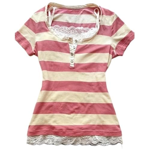 Vintage Graphic Tees 2000s Tops Teen Girls Y2k Grunge Shirts Alt Emo Clothes Women Whimsy Twee Short Sleeve Top - Image 1