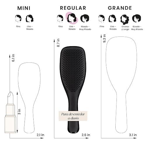 Tangle Teezer Ultimate Detangler Haarbürste – Für Nasses & Trockenes Haar – Entwirrungsbürste für Alle Haartypen – Zweistufige Borsten Reduzieren Haarbruch & Entfernen Knoten – Schwarz thumbnail 6