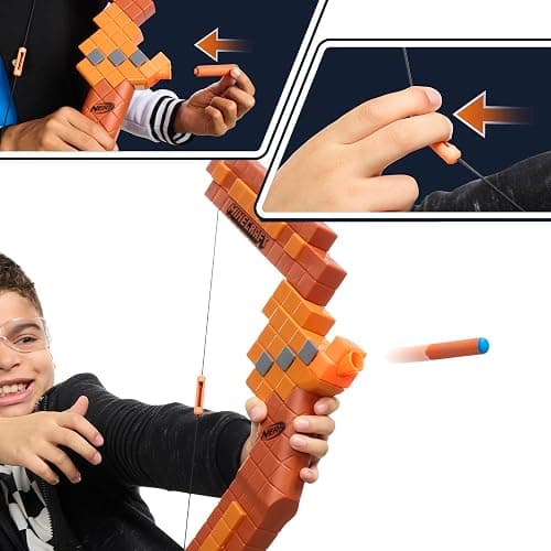 Nerf Minecraft Bow Dart Blaster, Pull-Back String Priming, 8 Nerf N1 Darts Compatible Only with Nerf N1 Dart Blasters, Ages 8+ thumbnail 10