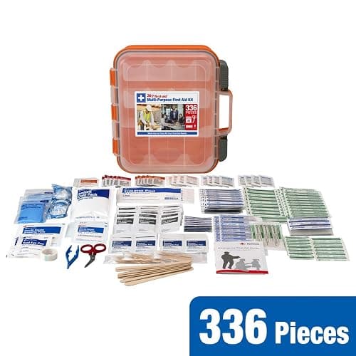 24/7 First Aid OSHA Compliant First aid Kit, All-Purpose 100-Person Emergency First Aid Kit for Business, Home, and Car in Plastic Case with Easy-Slide Latches, 336 Pieces thumbnail 3