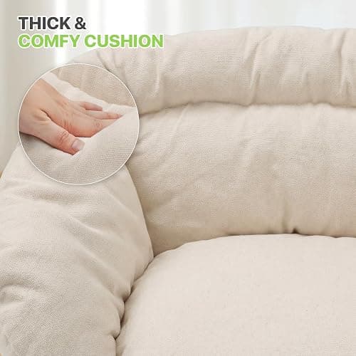 Magshion Hanging Hammock Chair with Cozy Full Cushion, Outdside Macrame Swing Chair with 350 Lbs Capacity, Ideal Accent Furniture for Living Room, Bedroom and Porch Relaxation and Enjoyment (White) thumbnail 5