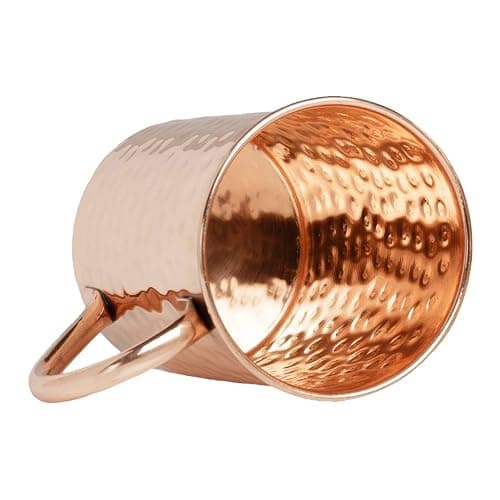 Moscow-Mix Moscow Mule Mugs Set of 2 Copper Cups - Hammered Copper Mugs for Mules & Whisky - Includes Shot Glass - Premium Gift Box thumbnail 6