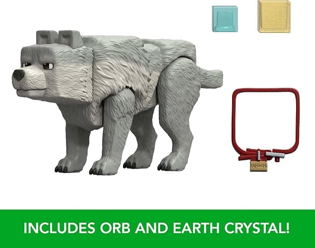 Mattel Minecraft Action Figure & Accessories Set, 3.25-inch Dennis The Wolf Posable Character Collectible Inspired by A Minecraft Movie thumbnail 4
