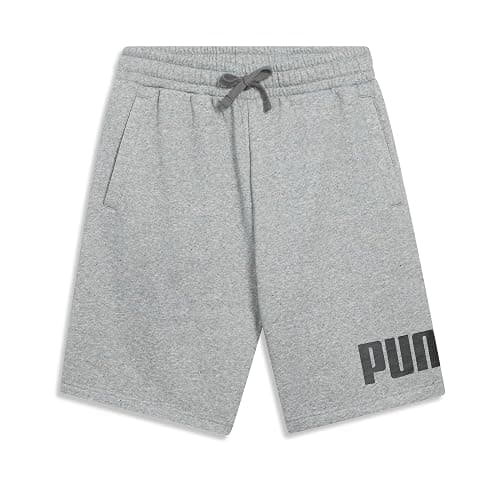 Puma men’s grey logo fleece 10" shorts  - Image 1