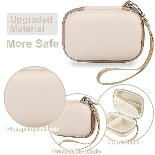 Leayjeen Digitalkamera Tasche kompatibel mit Umipyiza/YLSHGXFC/Umipyiza/CAMKORY/AOREGRE/Duluvulu/Kodak/Nicamery, Fotokamera Tasche, Eva-Hartschalendesign (nur Hülle) weiß thumbnail 4
