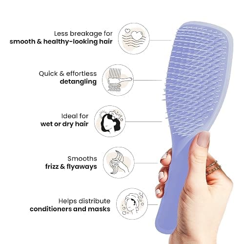 Tangle Teezer Ultimate Detangler Brush for Wet & Dry Hair, Eliminates Knots & Reduces Breakage for All Hair Types, Sweet Lavender thumbnail 4