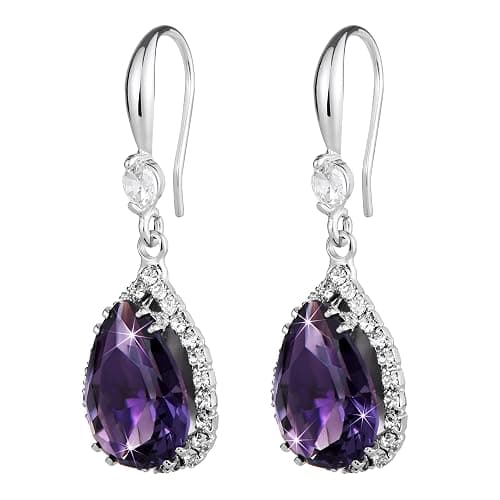 Linawe Imitation Diamond Dangle Earrings for Women Trendy, Rhinestone Drop Chandelier Earrings, Teardrop Crystal Cubic Zirconia Wedding Jewelry Set, 14K Gold/Rose Gold/Silver Tone thumbnail 5