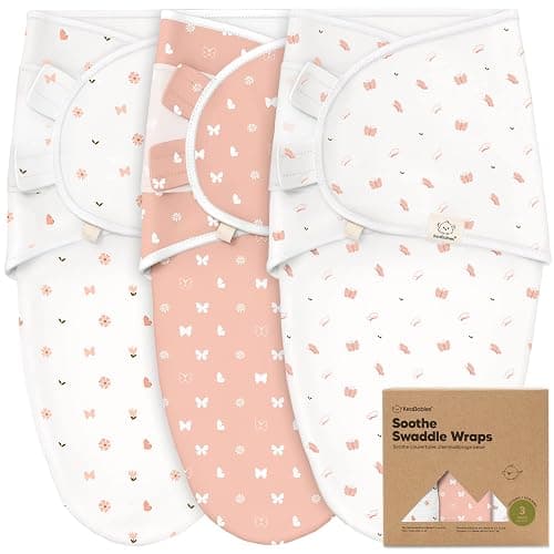 3-Pack Organic Baby Swaddle Sleep Sacks - Swaddles for Newborns, Infant 0-3 Months, Baby Girls, Boys, Soft & Snug Newborn Sleep Sack, Nursery Swaddling Blankets (Butterflies) - Image 1