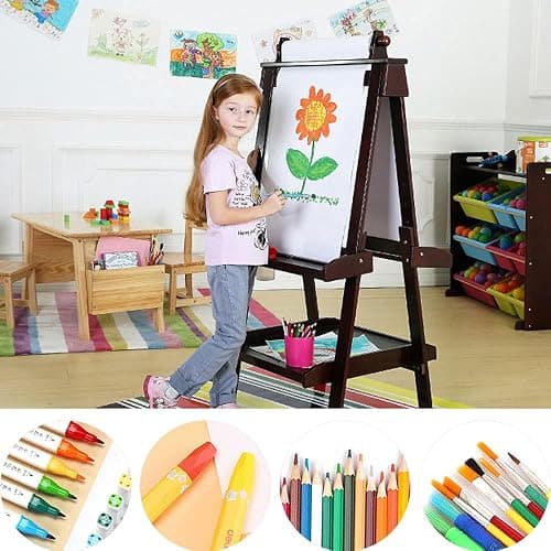 Easel Paper Roll, 44cm x15m Drawing Paper 18-Inch by 49-Feet Art Paper Roll Replacement for Kid's Art Easel Paper, Arts & Crafts, Bond Paper, 1 Pack thumbnail 5