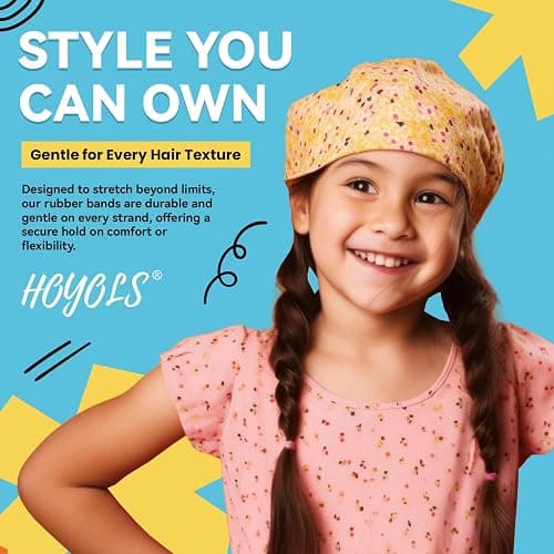 HOYOLS Mini Rubber Bands, 1500 Pcs Multicolor Hair Ties for Braids | Small TPU Elastics in Multi Colors with Gentle No-Pull Hold for Braids, Ponytails, Sectioning and Daily Styling thumbnail 2