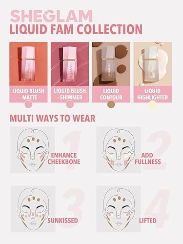 SHEGLAM Color Bloom Liquid Blush Makeup for Cheeks Matte Finish - Petal Talk - Matte Petal Talk - 0.18 Fl Oz (Pack of 1) thumbnail 8