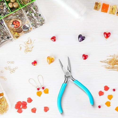 Needle Nose Pliers 4.5 Inch Jewelry Pliers Super Precision Jewelry Making Tools Comfort Grip Handle Craft Pliers for Jewelry Repair Wire Bending Gripping thumbnail 3