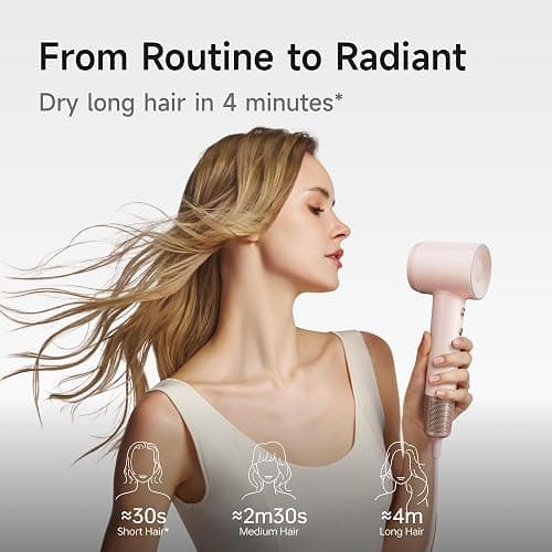 Laifen Premium High-Speed Hair Dryer Love-Bound Box, Professional Ionic Portable Blow Dryer with 110,000 RPM, Lightweight, Low Noise, 360° Magnetic Styling Attachment, Wall Mount, Travel Bag, Gift Box thumbnail 5