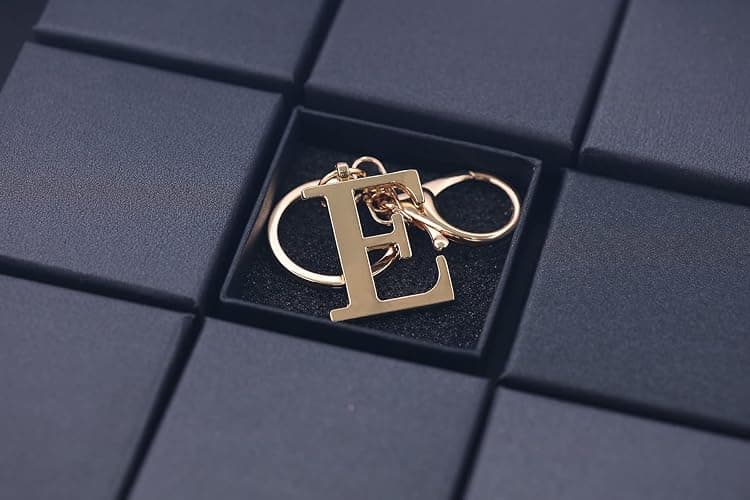 LAXPICOL Gold Letter A-Z Keychain for Women Bag Charms Purse Charms For Handbags Metal Alphabet Initial Letter Keychain thumbnail 5