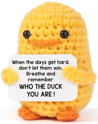 MBL Christmas Stocking Stuffers for Women - Emotional Positive Inspirational Support Small Funny Gag Crochet Duck Pickle Birthday Xmas for Men for Coworker Boss Colleges Her Him Friend - Image 1