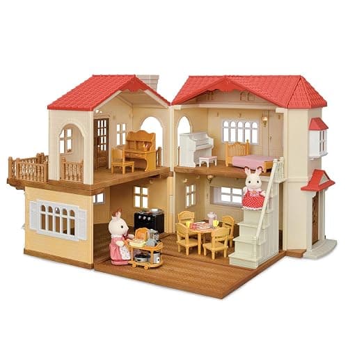 Calico Critters Red Roof Country Home Gift Set, Dollhouse Playset, Furniture and Accessories Included - Image 1