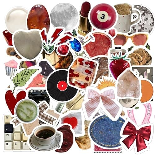 100PCS Y2K Vintage Aesthetic Stickers,Retro Book Decals,Vinyl Waterproof Girly Stickers for Laptop Water Bottles Computer Phone Scrapbook Journal - Image 1