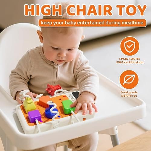 Aprilwolf 9 PCS Sensory Plug Outlet for Toddlers 2-3, Power Strip Montessori Toys for 18+ Months, Busy Board with Light & Sounds, Airplane Car Travel Toys Gift for Baby thumbnail 6