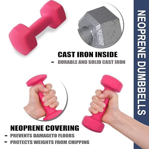 Balelinko Home Gym Equipment Workouts Strength Training Weight Loss Pilates Weights Yoga Sets Weights for Women, Men, Seniors and Youth thumbnail 5