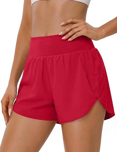 BMJL Women's Athletic Shorts High Waisted Running Shorts 2" Comfy Liner for Workout Gym Track - Image 1