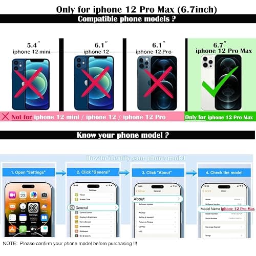 Rxuiael Luxury Women Case for iPhone 12 Pro Max 6.7in | Soft Phone Case | Upgraded Shockproof Corners | Love Heart Protective Phone Cover for iPhone 12 Pro Max (Blue) thumbnail 2