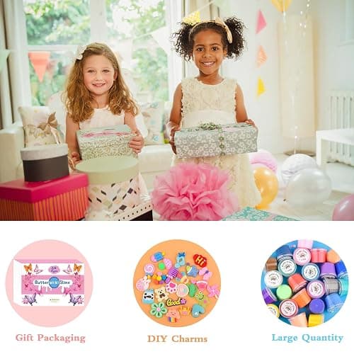 Butter Slime Kit with 64 Pack, Super Soft and Non-Sticky, Birthday Gifts for Boys and Girls, Scented Slime Party Favors, Stress Relief Toys, School Prizes, DIY Putty Toys for Kids Aged 6-12 thumbnail 7