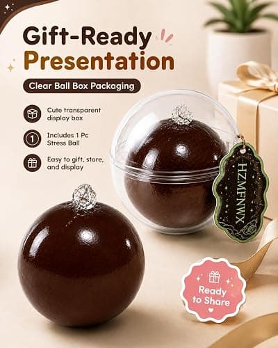 Wax Cracking Squishy Stress Ball, Slow Rising Crunchy Crackable Fidget Sensory Toy, Cracking Wax Ball Squishies, Soft Chocolate Moldable Stress Balls with Crackable Texture(Chocolate-Yellow) thumbnail 6