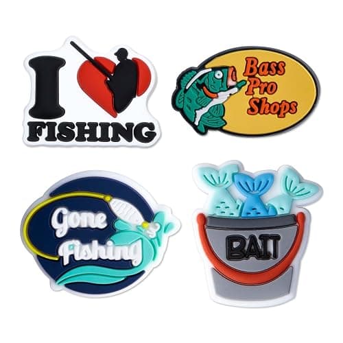 LUNINGLA Fishing Sport Shoe Charms, Cute Cartoon Outdoor Fishing Shoe Charms Accessories for the Fishing Lover Adults thumbnail 3