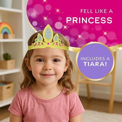 Disney Princess Rapunzel Wooden Hair Styling Set for Kids – 22 Piece Pretend Hairdresser Playset with Mirror Book Box, FSC Wooden Hair Accessories, Portable Princess Gift for Girls Age 3+ Toy Set Play thumbnail 5