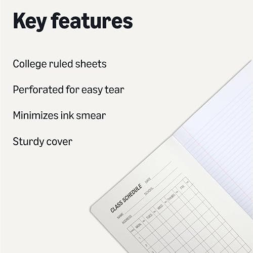 Amazon Basics Composition Notebook, College Ruled, 100 Sheets, 9.75" x 7.5", Assorted Marble Colors, 4-Pack thumbnail 2