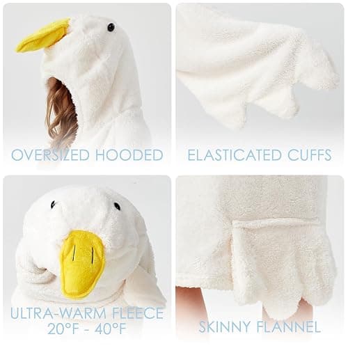 BRAFFWNE Wearable Blanket Hoodie, Oversized Blanket Hooded, Coverage with Easy Movement, Warm and Cozy Flannel, Gift for Kids thumbnail 4