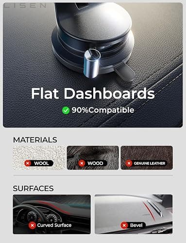 LISEN for Magsafe Car Mount, Magnetic Phone Holders for Your Car, Vacuum Phone Mount for Car Accessories for Women Men Interior Jeep BMW, SuctionPro Gifts Kits, for iPhone 17 Pro Max 16 15 14 13 thumbnail 7
