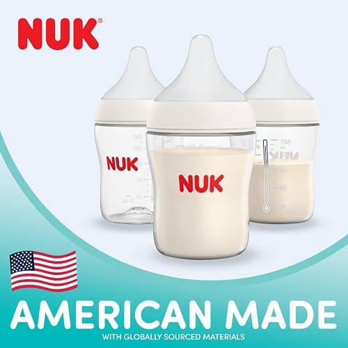 NUK Perfect Match Slow Flow 2-in-1 Natural and Anti-Colic Bottle, 5oz., 4 Pack, BPA Free thumbnail 2