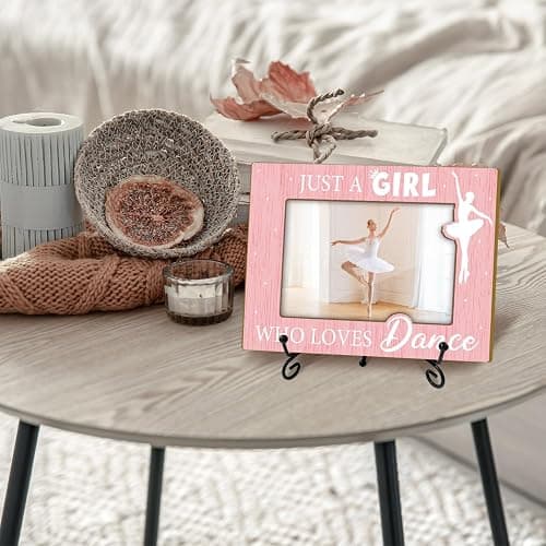 Qssfdgg Dance Picture Frame-Just A Girl Who Loves Dance, Dancer Gifts for Ballet Teacher Daughter Sister Friend, 4x6 Photos Frame with Stand for Home Office Tabletop Display Decorations-14 thumbnail 4