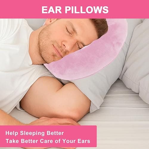 Piercing Pillow for Side Sleepers, Soft and Comfortable Donut Pillow, CNH Pillow Ear Pillows with Holes for Ear Pain, Piercing, Pain Relief Sleeping, Pressure Sore, Ear Pressure Relief (Light Pink) thumbnail 4