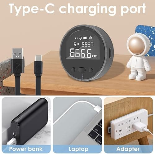 Digital Display Roller Ruler, Long Distance Electronic Rolling Ruler LCD Display, Digital Tape Measure, Semiconductor Microprocessor Electronic Rolling Ruler for Circular Flat Curved Diameter thumbnail 6