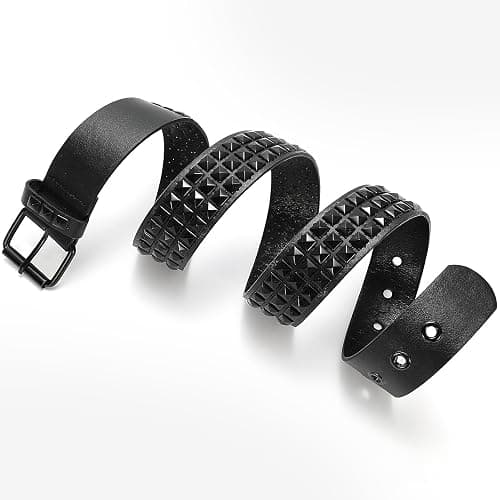 YA BELT Studded Belt for Women and Men Goth Metal Punk Belt Scene Style Cool Belts for Jeans thumbnail 3