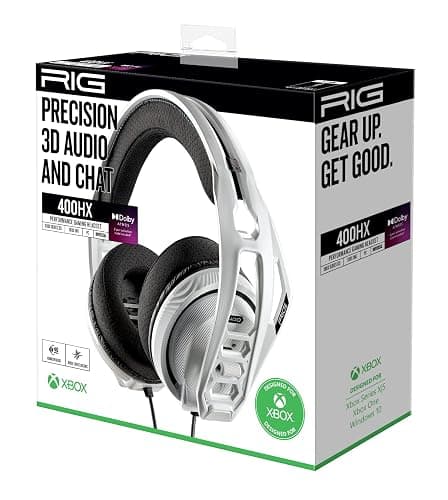 RIG 400HX Officially Licensed Xbox Gaming Headset with Removable Noise Canceling Mic- Dolby Atmos 3D Surround Sound for Xbox Series X, Xbox Series S, Xbox One, & Windows 10/11PC - White thumbnail 9
