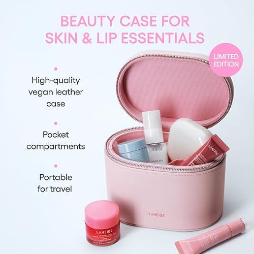 LANEIGE Vanity Case: Pink Cosmetic Bag for Travel-Friendly Makeup Storage thumbnail 3